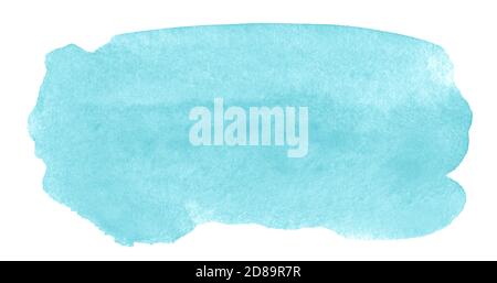 Sfondo blu mare acquerello. Punto gradiente disegnato a mano. Foto Stock