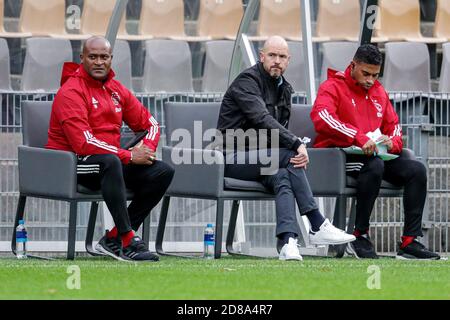 Capo Coach Erik Ten Hag di Ajax durante il campionato olandese Eredivisie partita di calcio tra VVV Venlo e Ajax il 24 ottobre 2020 a De K C. Foto Stock