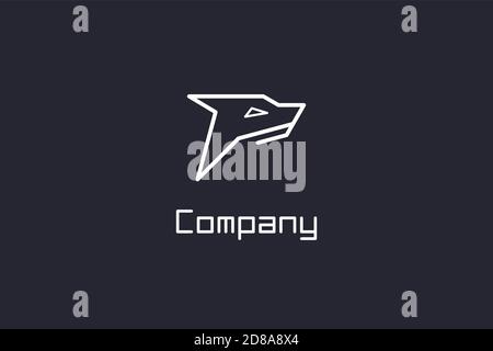 Logo Wolf Letter P. Illustrazione Vettoriale