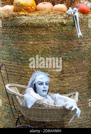 Decorazione per Halloween a Berlino Foto Stock