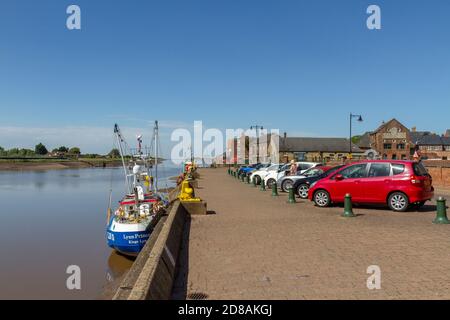 Vista del fiume Great Ouse da South Quay, King's Lynn, Norfolk, Inghilterra. Foto Stock