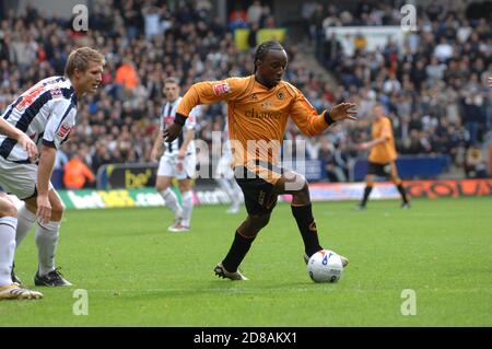 West Bromwich Albion contro Wolverhampton Wanderers, 22 ottobre 2006 presso gli Hawthorns. Jemal Johnson e Martin Albrechtsen Foto Stock