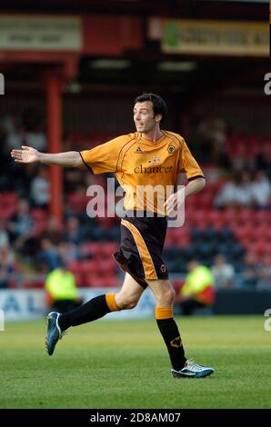 Crewe Alexandra / Wolverhampton Wanderers a Gresty Road in Pre-season friendly 26/07/2006. Gary Breen Foto Stock