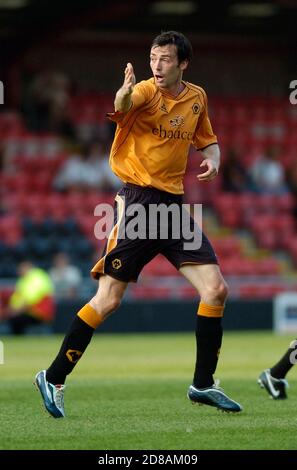 Crewe Alexandra / Wolverhampton Wanderers a Gresty Road in Pre-season friendly 26/07/2006. Gary Breen Foto Stock