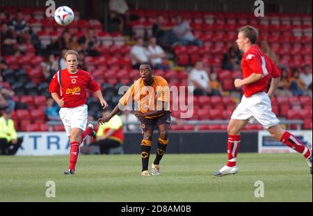 Crewe Alexandra / Wolverhampton Wanderers a Gresty Road in Pre-season friendly 26/07/2006. Rohan Ricketts Foto Stock