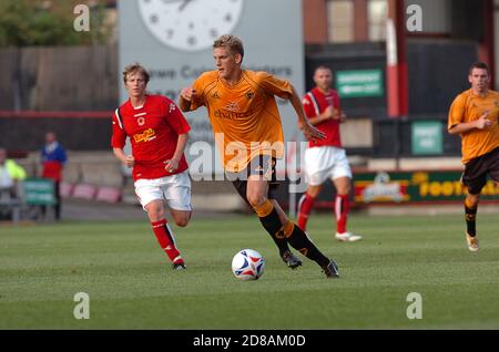 Crewe Alexandra / Wolverhampton Wanderers a Gresty Road in Pre-season friendly 26/07/2006. Daniel Jones Foto Stock