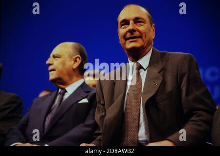 Jacques Chirac campagne per le elezioni presidenziali, Lione, Francia Foto Stock