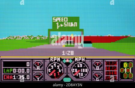 Hard Drivin' - Atari Lynx Videogame - solo per uso editoriale Foto Stock