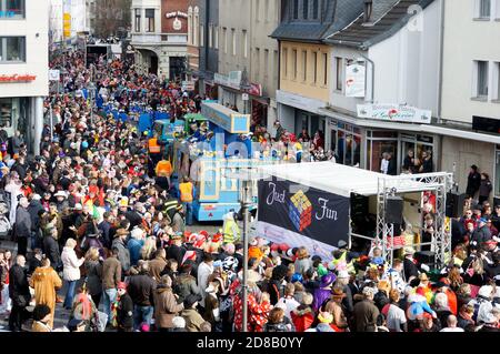 Straßenkarneval im Rheinland, Brühl, Nordrhein-Westfalen, Germania Foto Stock
