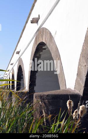 Ponte a nove archi, Neunbögige Brücke, Hortobágy, Kilenclyukú híd, Hajdú, Magyarország-Bihar, Ungheria,  , Europa, Patrimonio dell'Umanità Foto Stock