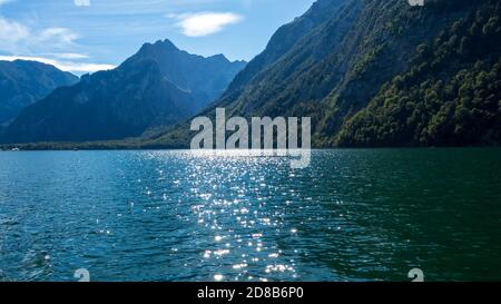 KoenigSee dal centro di Berchtesgaden Foto Stock