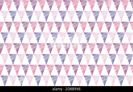 Modello senza giunture vettoriale. Struttura moderna ed elegante. Ripetizione di riquadri geometrici con triangoli punteggiati. Sfondo hipster trendy Illustrazione Vettoriale