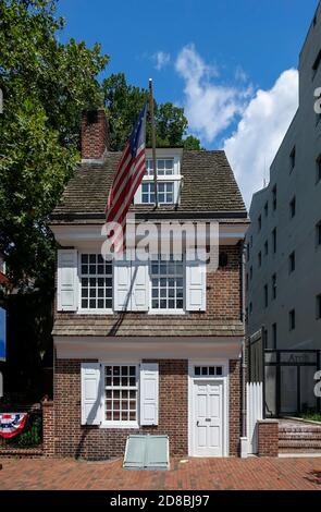 Betsy Ross House Philadelphia, Pennsylvania, Stati Uniti Foto Stock