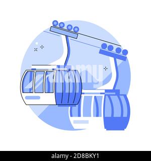 Illustrazione vettoriale del concetto astratto di trasporto del cavo. Illustrazione Vettoriale