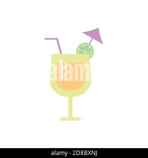 Summer Juice drink icona Clipart Vector Design Illustrazione Vettoriale
