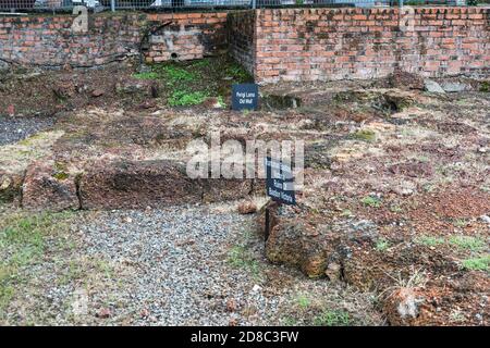 Le rovine storiche del bastione victoria sono il resto di una volta fortezza portoghese a Malacca. Popolare destinazione turistica. Nessuna gente. Foto Stock