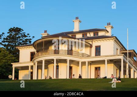 Strickland House alla luce del tardo pomeriggio. Un edificio storico, ora utilizzato per funzioni. Utilizzato anche come studio cinematografico e filmato da Baz Luhrmann Foto Stock