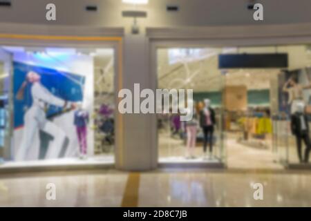 Immagine sfocata della finestra Store Display (Memorizza visualizzazione) Foto Stock