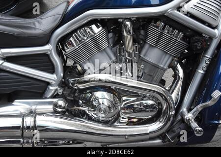 Motore per motociclette da vicino Foto Stock