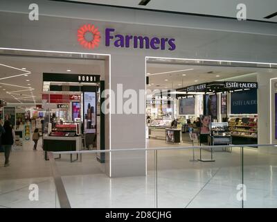 AUCKLAND, NUOVA ZELANDA - 07 ottobre 2019: Vista del negozio di agricoltori nel centro commerciale Westfield Newmarket Shopping Centre Foto Stock