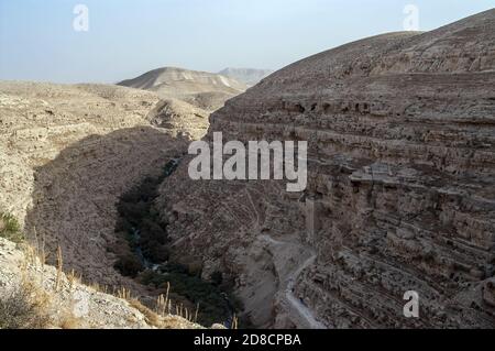 دير مار سابا Mar Saba, מנזר מר סבא, Israele, Izrael, ישראל; la Santa Lavra di San Sabbas; Wielka Ławra św. Saby; Sabas-Kloster; 玛尔萨巴 Foto Stock