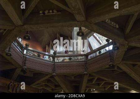 נצרת, Nazareth, الناصرة, Israele, Izrael, ישראל; Basilica dell'Annunciazione, vista interna. Basílica de la Anunciación. Verkündigungsbasilika. 圣母领报堂 Foto Stock