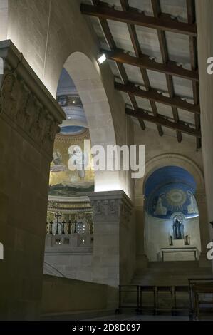 Góra Tabor, Monte Tabor הר תבור‎ Har Tavor; Israele, Izrael, ישראל; Chiesa della Trasfigurazione - vista interna. Verklärungsbasilika. כנסיית ההשתנות Foto Stock