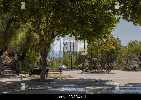 Santa Lucia Hill Park nel centro di Santiago, Cile Foto Stock