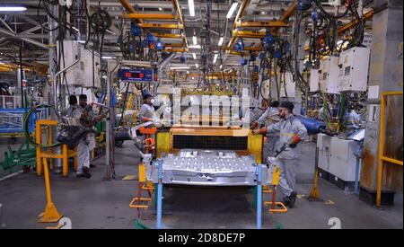 Il costruttore di automobili in Marocco. Foto Stock