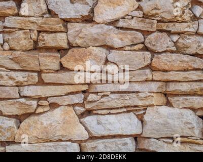 Vecchio sfondo di pietra beige, struttura Foto Stock