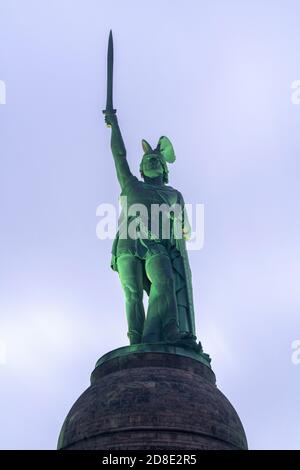 1838, Hermannsdenkmal, 1875 - Entwürfen nach von Ernst von Bandel erbaut und am 16. Agosto 1875 eingeweiht. Foto Stock