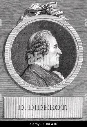 DENIS DIDEROT (1713-1784) filosofo, critico d'arte e scrittore francese Foto Stock