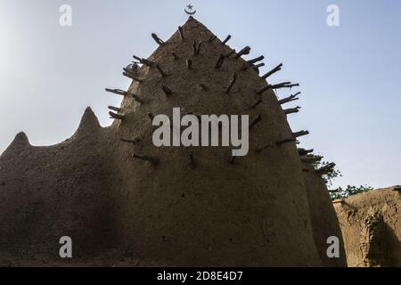 Moschea nella città di Segoukoro la vecchia Segou,Mali, Africa occidentale Foto Stock