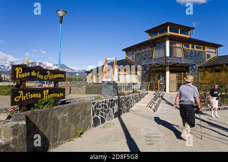 Ufficio informazioni turistiche in Ushuaia, Tierra del Fuego, Patagonia, Argentina Foto Stock