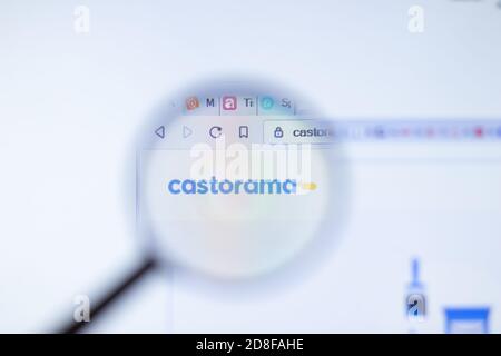 New York, USA - 29 Settembre 2020: castorama.fr Sito ufficiale della Castorama con logo in primo piano, Editoriale illustrativo Foto Stock