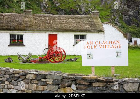 Il Museo del Folclore Glencolmcille Village, County Donegal, Irlanda Foto Stock