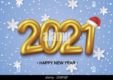 2021 Capodanno di fondo. Modello di design di alta qualità per i biglietti d'auguri Illustrazione Vettoriale