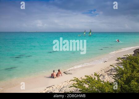 Cuba, provincia di Villa Clara, Jardines del Rey arcipelago, Cayo Santa Maria, Playa Santa Maria Foto Stock