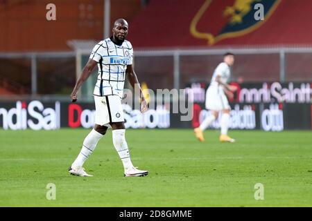 Genova, Italia. 24 ottobre 2020. Romelu Lukaku del FC Internazionale durante la Serie A match tra il CFC di Genova e il FC Internazionale. Foto Stock
