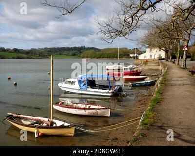 Il fiume Truro al Sunny Corner vicino a Malpas, Cornovaglia. Foto Stock