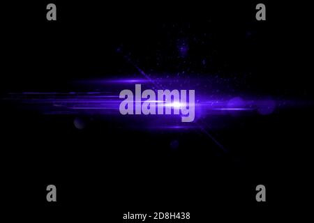 rendering 3d astratto che illumina il frattale con linee elettriche al neon su sfondo nero. Oggetto surreale Foto Stock
