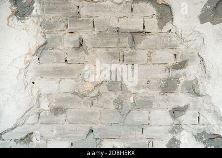 Muro di mattoni bianchi. Sfondo astratto. Foto Stock