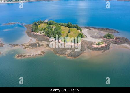 Saint Croix Island Sito storico internazionale, Calais, Maine, Stati Uniti Foto Stock