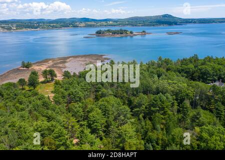 Saint Croix Island Sito storico internazionale, Calais, Maine, Stati Uniti Foto Stock