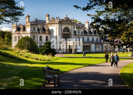 Regno Unito, Galles, Glamorgan, Barry, Dyffryn Gardens, casa principale, fronte est Foto Stock