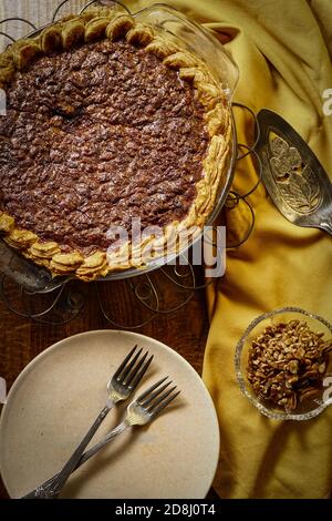 Torta di noci pecan Foto Stock