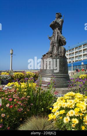 Lewis & Clark fine del sentiero un monumento in mare Foto Stock