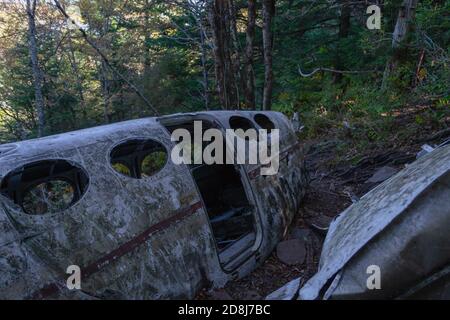 Sito di crash aereo su Browning Knob North Carolina Foto Stock