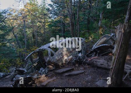 Sito di crash aereo su Browning Knob North Carolina Foto Stock