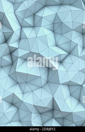 3D'illustrazione. Abstract immagine di sfondo, collegamenti in linee geometriche e di forma triangolare. Foto Stock